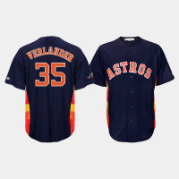 Houston Astros Men's #35 Justin Verlander 2019 Postseason Navy Official Cool Base Jersey Houston Astros Men's #35 Justin Verlander 2019 Postseason Navy Official Cool Base Jersey