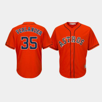 Houston Astros Men's #35 Justin Verlander 2019 Postseason Orange Official Cool Base Jersey
