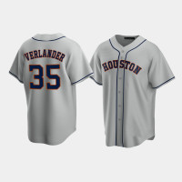 Men's Houston Astros #35 Justin Verlander Gray Replica Road Jersey Men's Houston Astros #35 Justin Verlander Gray Replica Road Jersey