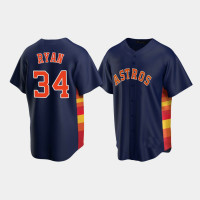 Men's Houston Astros #34 Nolan Ryan Navy Replica Alternate Jersey Men's Houston Astros #34 Nolan Ryan Navy Replica Alternate Jersey