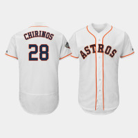 Men's Houston Astros #28 Robinson Chirinos White 2019 World Series Bound Authentic Flex Base Jersey