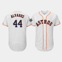 Men's Houston Astros #44 Yordan Alvarez White 2019 World Series Bound Authentic Flex Base Jersey