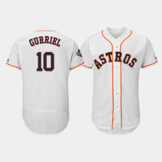 Men's Houston Astros #10 Yuli Gurriel White 2019 World Series Bound Authentic Flex Base Jersey