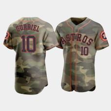 Men's Houston Astros Yuli Gurriel Camo Armed Forces Day Authentic Jersey