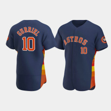 Men's Houston Astros #10 Yuli Gurriel Navy Authentic 2020 Alternate Jersey