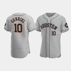 Men's Houston Astros #10 Yuli Gurriel Gray Authentic 2020 Road Jersey