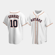 Men's Houston Astros #10 Yuli Gurriel White Replica Home Jersey