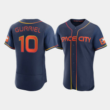 Houston Astros Yuli Gurriel Men's Navy Authentic 2022 City Connect Jersey