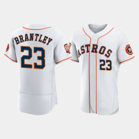 Men's Houston Astros Michael Brantley 60th Anniversary Authentic White Jersey