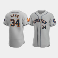 Men's Houston Astros Nolan Ryan 60th Anniversary Authentic Gray Jersey