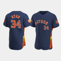 Men's Houston Astros Nolan Ryan 60th Anniversary Authentic Navy Jersey