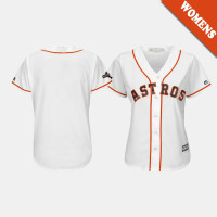 Women's Houston Astros 2019 Postseason White Official Cool Base Jersey