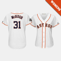 Women's Houston Astros #31 Collin McHugh 2019 World Series Bound Cool Base White Jersey