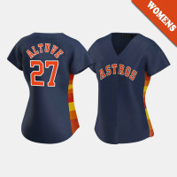 Women's Houston Astros Jose Altuve #27 Navy Replica 2020 Alternate Jersey