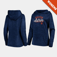 Women's Houston Astros Simplicity Heathered Navy Pullover Majestic Hoodie