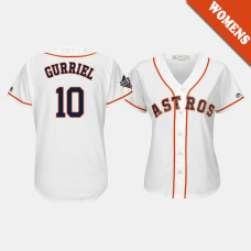 Women's Houston Astros #10 Yuli Gurriel 2019 World Series Bound Cool Base White Jersey