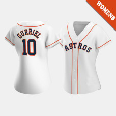 Women's Houston Astros Yuli Gurriel #10 White Replica 2020 Home Jersey