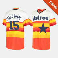 Youth Houston Astros Martin Maldonado #15 White Cooperstown Collection Home Jersey Youth Houston Astros Martin Maldonado #15 White Cooperstown Collection Home Jersey