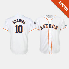 Youth Houston Astros #10 Yuli Gurriel 2019 World Series Bound Cool Base White Jersey