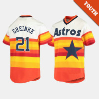 Youth Houston Astros #21 Zack Greinke Cooperstown Collection Home White Orange Jersey Youth Houston Astros #21 Zack Greinke Cooperstown Collection Home White Orange Jersey
