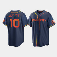 Houston Astros #10 Yuli Gurriel Replica 2022 City Connect Men's Jersey - Navy Houston Astros #10 Yuli Gurriel Replica 2022 City Connect Men's Jersey - Navy