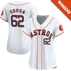 Bennett Sousa #62 Houston Astros Women's Home Jersey - White Limited