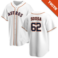 Bennett Sousa #62 Houston Astros Youth Home Jersey - White Replica