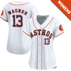 Billy Wagner #13 Houston Astros Women's Home Retired Player Jersey - White Limited