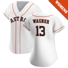Billy Wagner #13 Houston Astros Women's Home Retired Player Jersey - White Replica