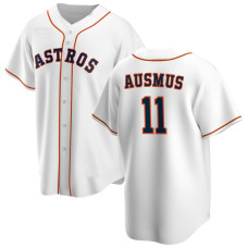 Brad Ausmus #11 Houston Astros Home Retired Player Jersey - White Replica
