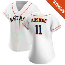 Brad Ausmus #11 Houston Astros Women's Home Retired Player Jersey - White Replica