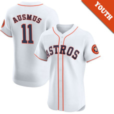 Brad Ausmus #11 Houston Astros Youth Home Retired Player Jersey - White Elite