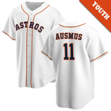 Brad Ausmus #11 Houston Astros Youth Home Retired Player Jersey - White Replica
