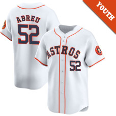 Bryan Abreu #52 Houston Astros Youth 2024 World Tour Mexico City Series Home Jersey - White Limited