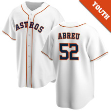 Bryan Abreu #52 Houston Astros Youth Home Jersey - White Replica