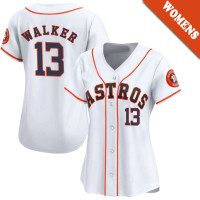 Christian Walker #13 Houston Astros Women's Home Jersey - White Limited Christian Walker #13 Houston Astros Women's Home Jersey - White Limited