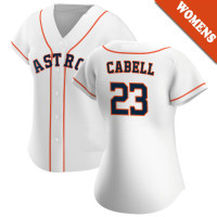 Enos Cabell #23 Houston Astros Women's Home Retired Player Jersey - White Replica