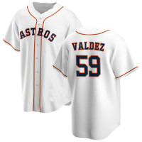 Framber Valdez #59 Houston Astros Home Jersey - White Replica Framber Valdez #59 Houston Astros Home Jersey - White Replica