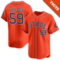 Framber Valdez #59 Houston Astros Youth Alternate Jersey - Orange Limited Framber Valdez #59 Houston Astros Youth Alternate Jersey - Orange Limited