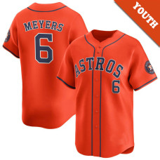 Jake Meyers #6 Houston Astros Youth Alternate Jersey - Orange Limited