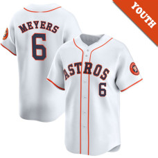 Jake Meyers #6 Houston Astros Youth 2024 World Tour Mexico City Series Home Jersey - White Limited