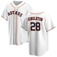 Jon Singleton #28 Houston Astros Home Jersey - White Replica Jon Singleton #28 Houston Astros Home Jersey - White Replica