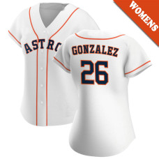 Luis Gonzalez #26 Houston Astros Women's Home Retired Player Jersey - White Replica