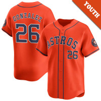 Luis Gonzalez #26 Houston Astros Youth Alternate Retired Player Jersey - Orange Limited