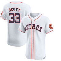 Mike Scott #33 Houston Astros Home Retired Player Jersey - White Limited