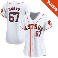Ryan Gusto #67 Houston Astros Women's Home Jersey - White Limited