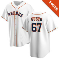 Ryan Gusto #67 Houston Astros Youth Home Jersey - White Replica Ryan Gusto #67 Houston Astros Youth Home Jersey - White Replica