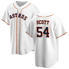 Tayler Scott #54 Houston Astros Home Jersey - White Replica Tayler Scott #54 Houston Astros Home Jersey - White Replica
