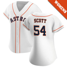 Tayler Scott #54 Houston Astros Women's Home Jersey - White Replica Tayler Scott #54 Houston Astros Women's Home Jersey - White Replica